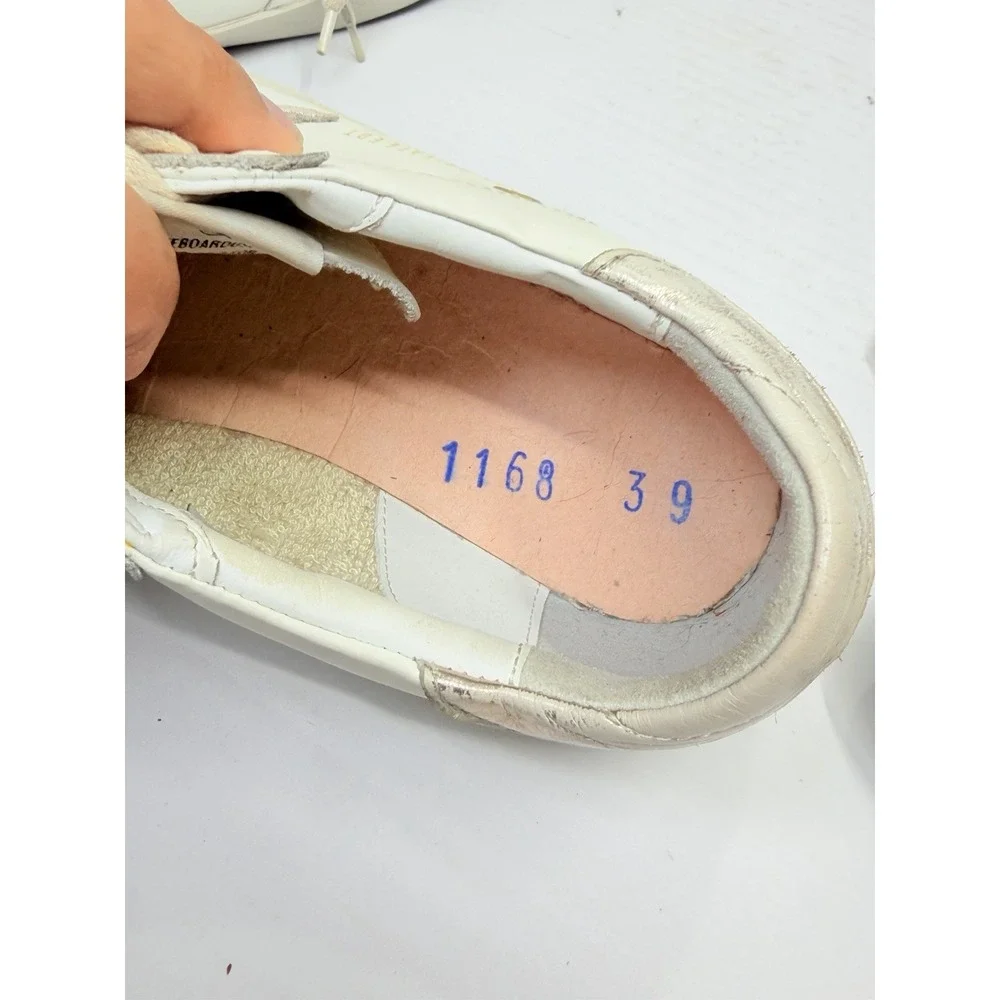Golden Goose GGDB Superstar Private Ed White Gold Star US 9 EU 39 Low Leather